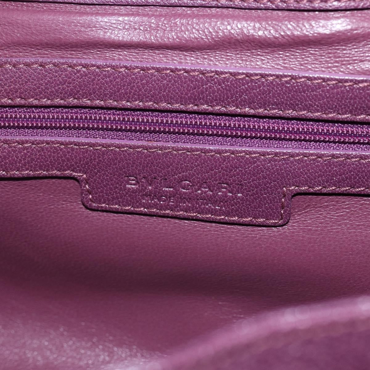 Bvlgari Chandra Satchel Leather, PURPLE, LEATHER, Shoulder bag