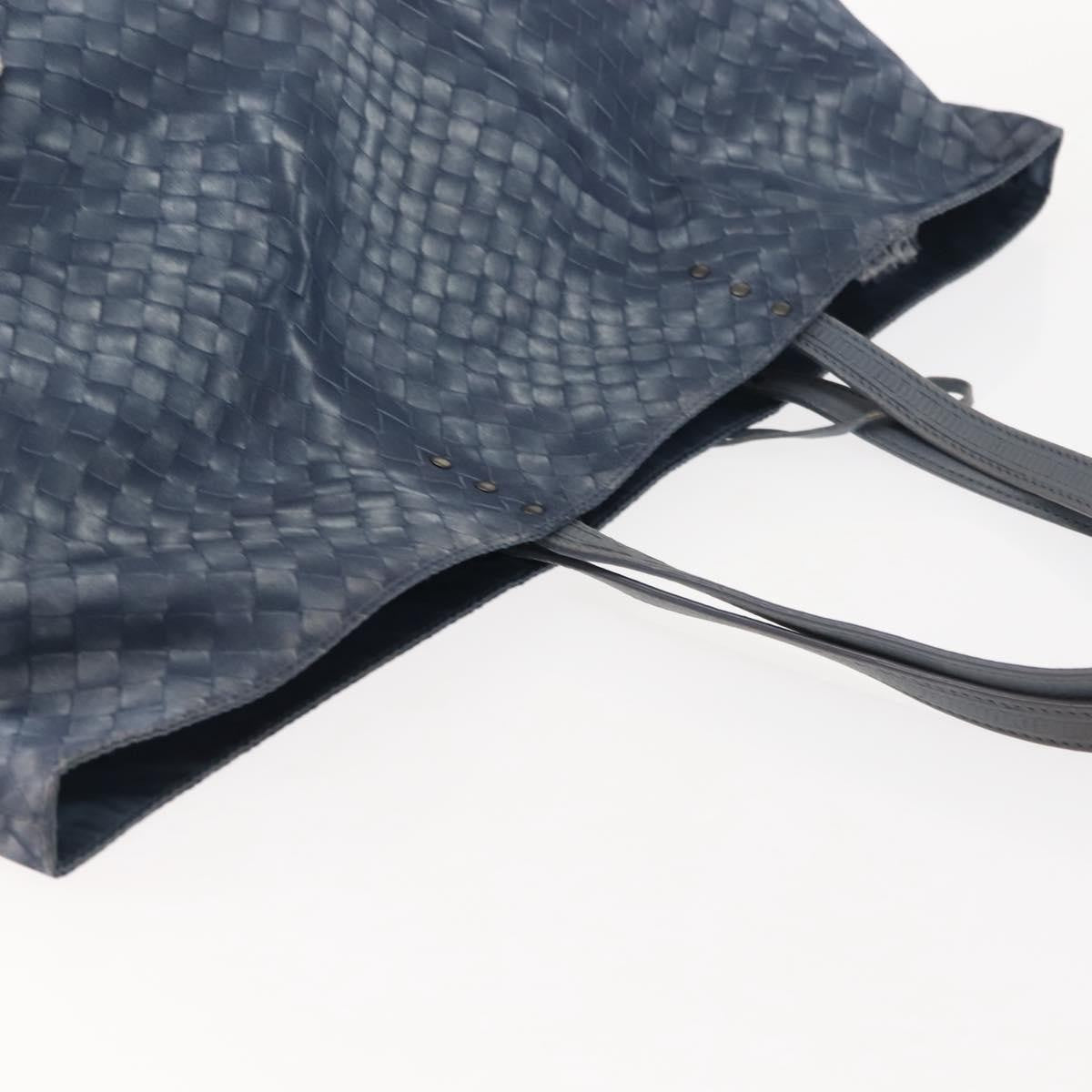 Bottega Veneta Intrecciolusion Tote Printed Nylon, BLUE, NYLON, Tote bag