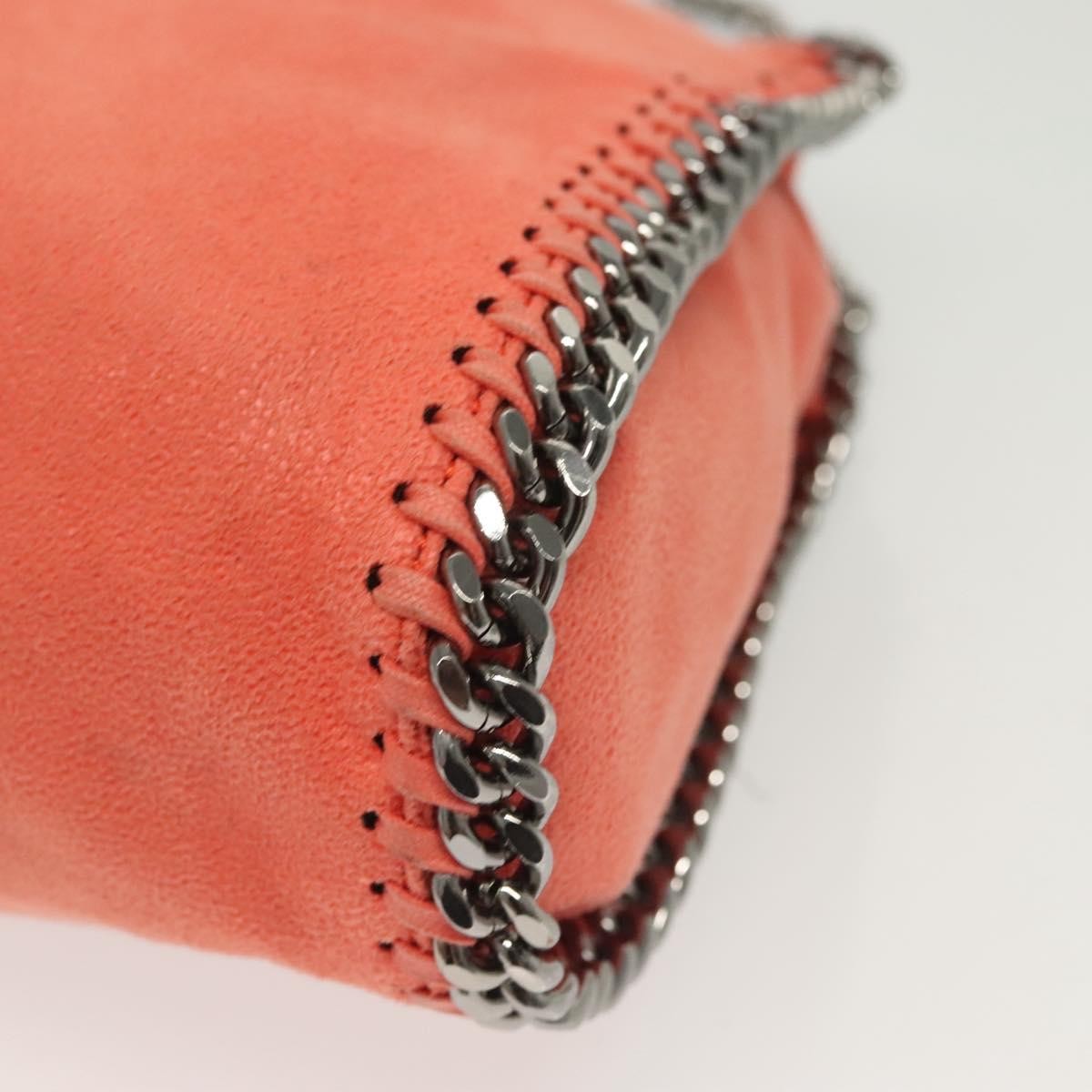 Stella McCartney Falabella Fold Over Bag Faux Suede, ORANGE, SUEDE, Shoulder bag