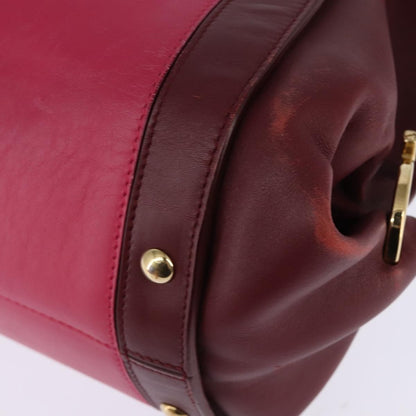 Salvatore Ferragamo Sofia Satchel Leather, PINK, LEATHER, Handbag