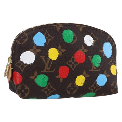 Louis Vuitton Cosmetic Pouch Yayoi Kusama Painted Dots Monogram Canvas, Multicolour, Canvas, Clutch