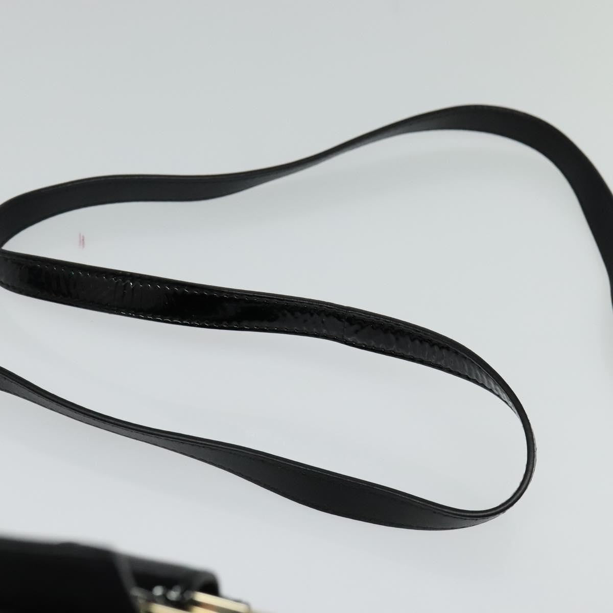 Bvlgari Chandra Flap Shoulder Bag Enamel, BLACK, PATENT_LEATHER, Shoulder bag