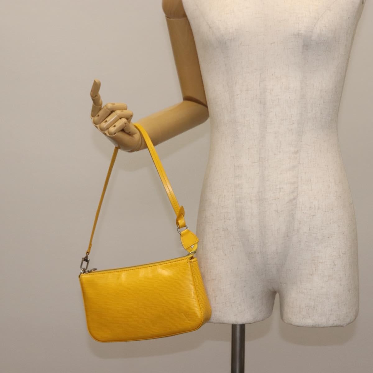 Louis Vuitton Pochette Accessoires NM Epi Leather, YELLOW, LEATHER, Clutche & pouche