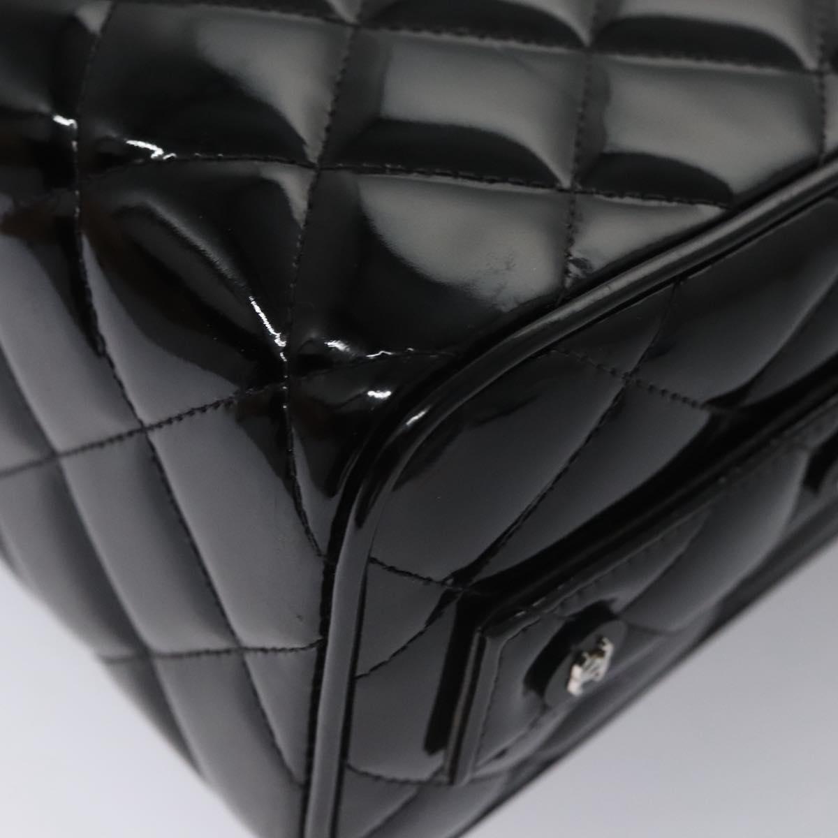 Chanel Vintage Vanity Case Patent, BLACK, PATENT_LEATHER, Toiletry Case