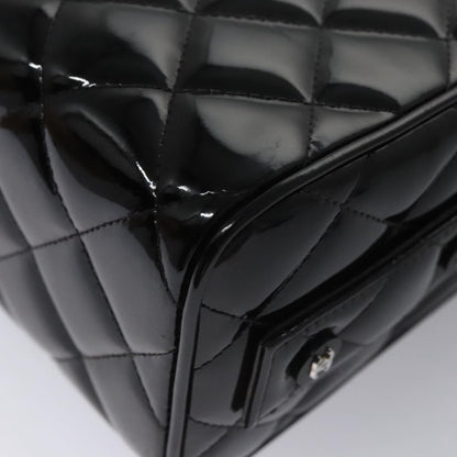 Chanel Vintage Vanity Case Patent, BLACK, PATENT_LEATHER, Toiletry Case