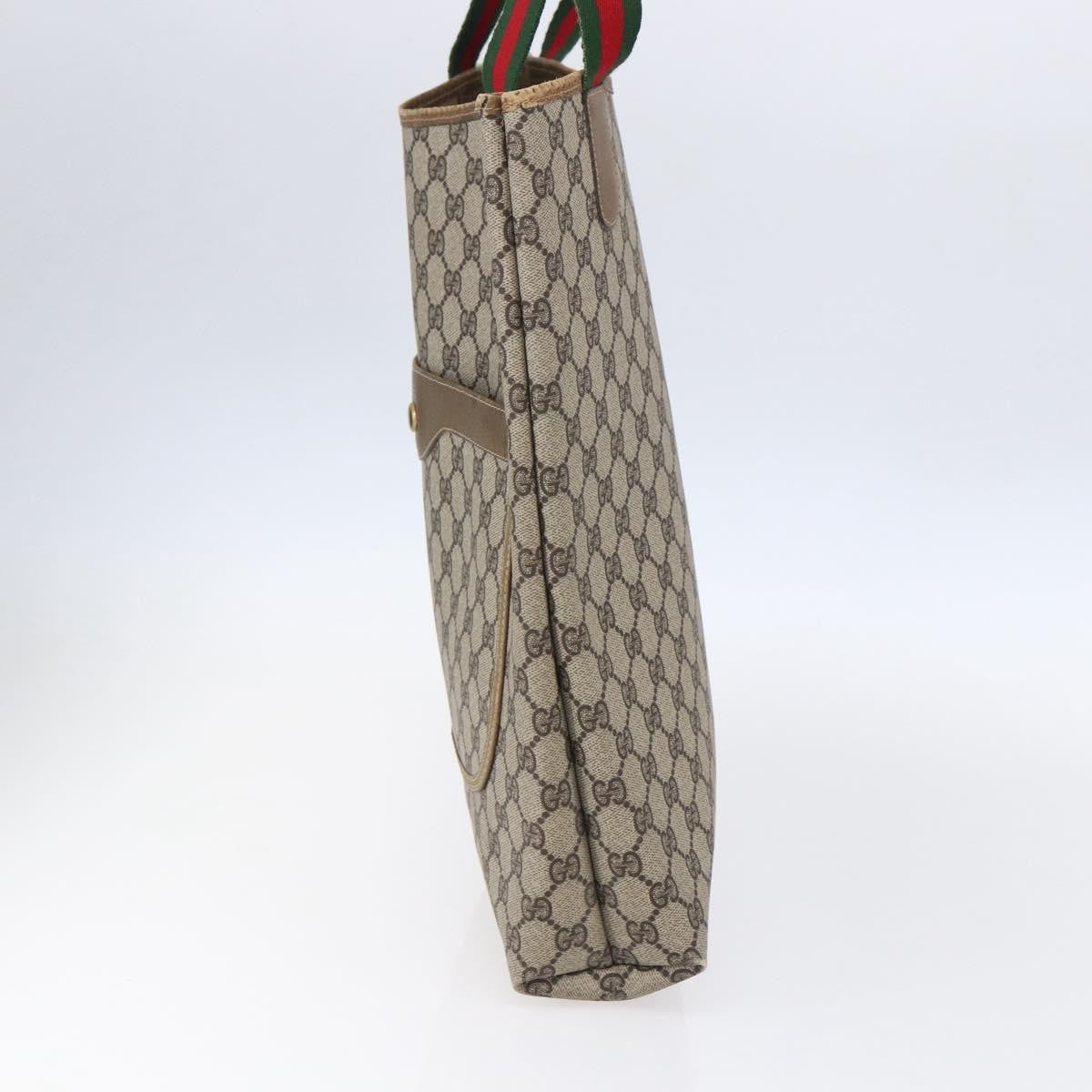Gucci Sherry Line Tote Canvas, BEIGE, CANVAS, Tote bag