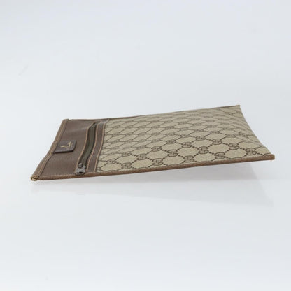 Gucci GG Supreme Clutch bag PVC, BEIGE, PVC, Clutche & pouche