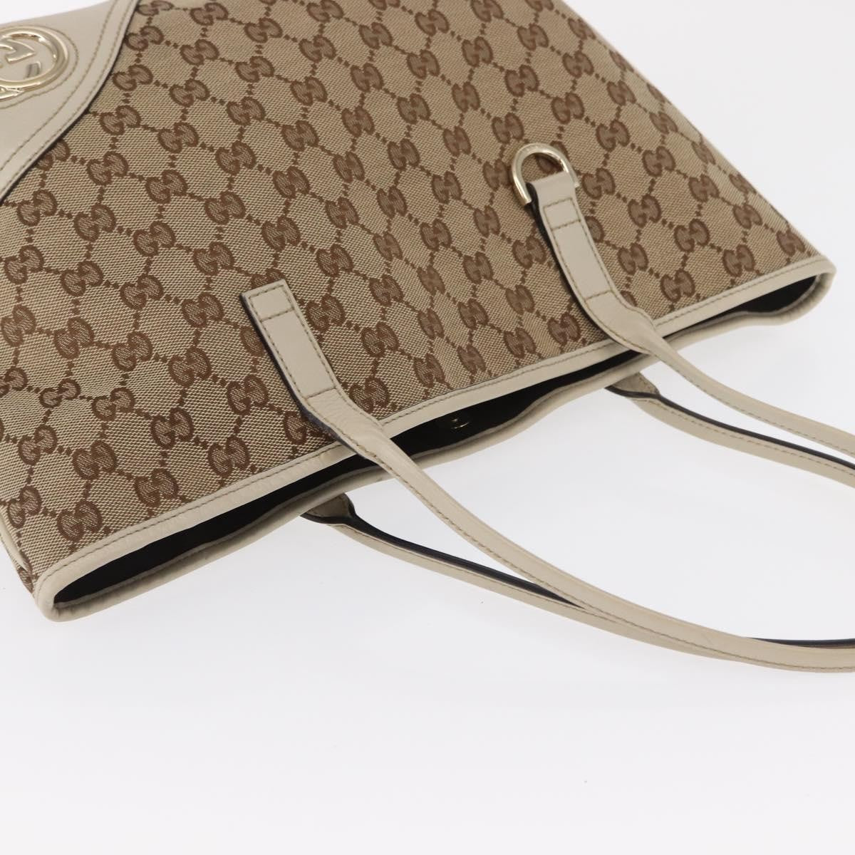 Gucci New Britt Tote GG Canvas, BEIGE, CANVAS, Tote bag