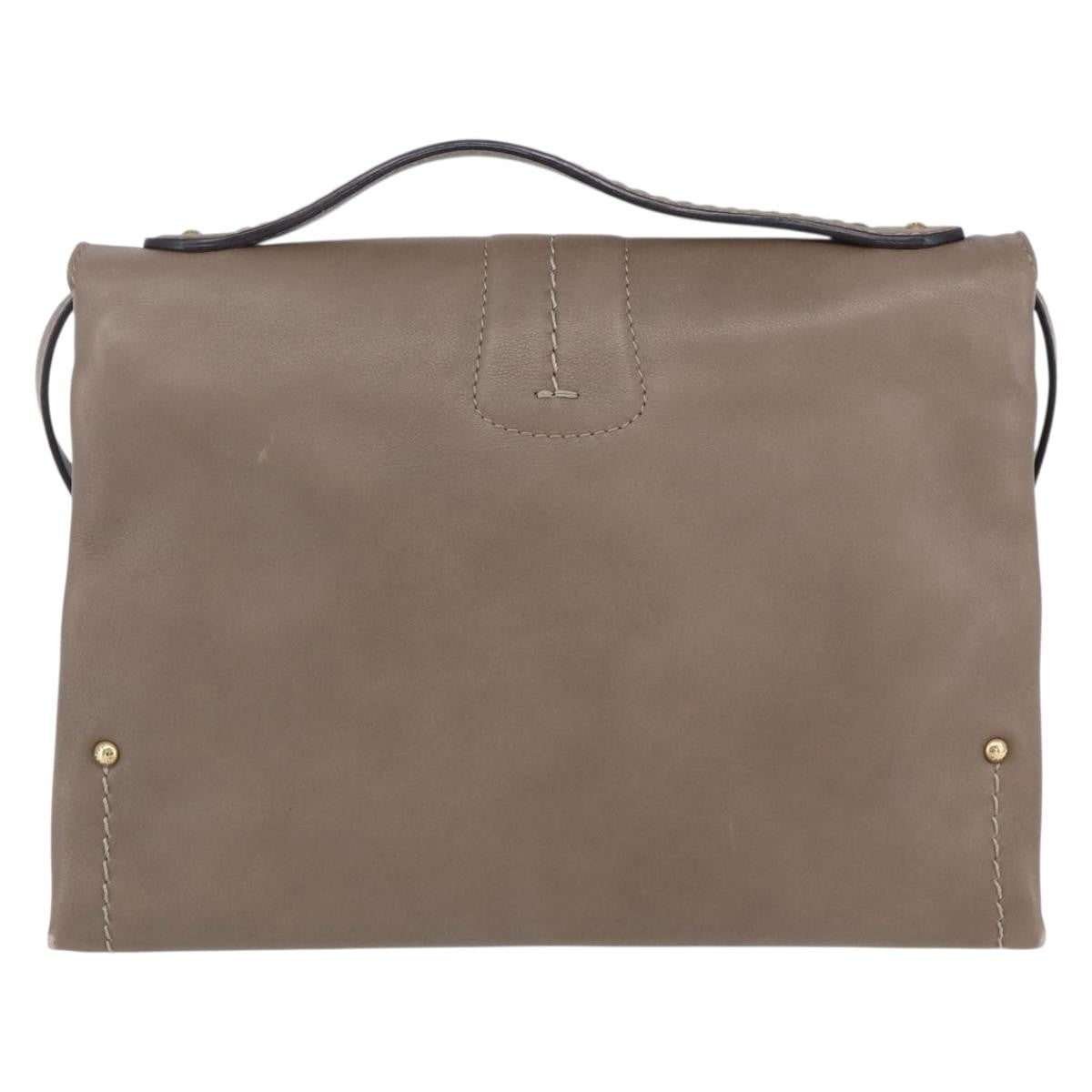 Bally Vintage Shoulder Bag Leather, BEIGE, LEATHER, Shoulder bag