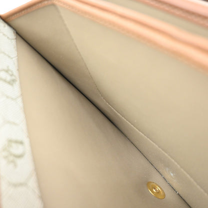 Christian Dior Vintage Honeycomb Handbag Canvas Leather, BEIGE, CANVAS, Shoulder bag