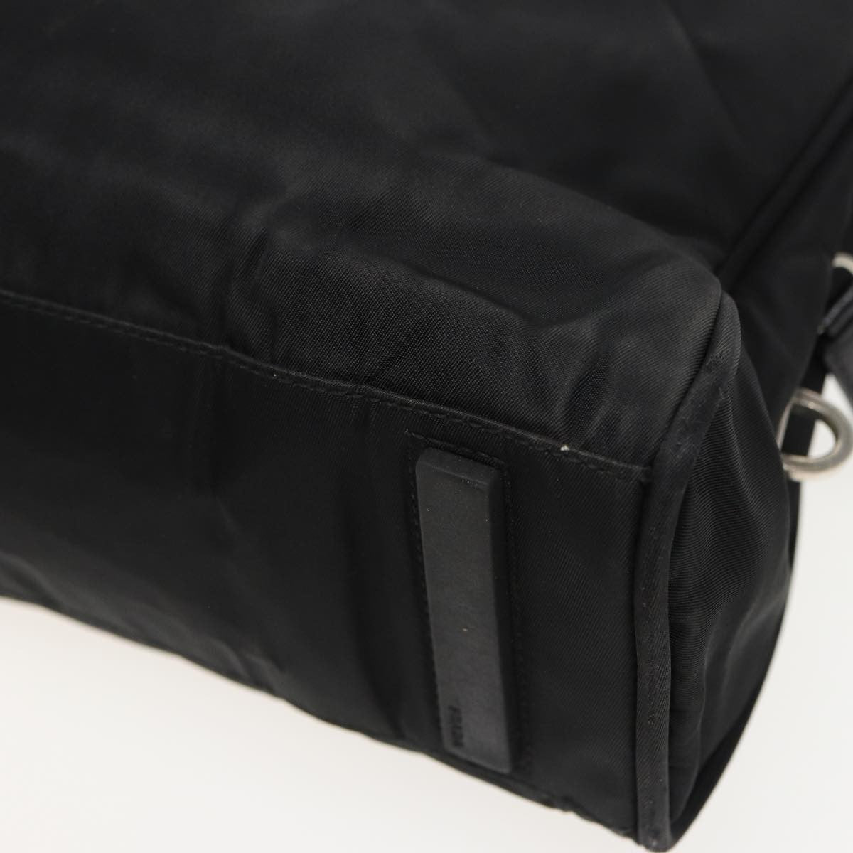 Prada Bowling Shoulder Bag Tessuto, BLACK, NYLON, Shoulder bag
