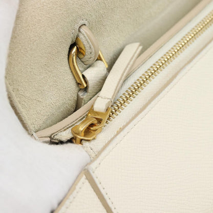 Celine Belt Bag Textured Leather, White, Leather, Handbag