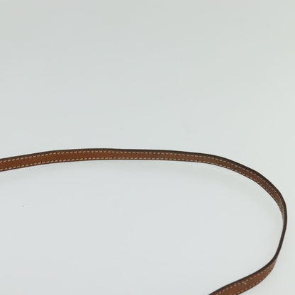 Celine Vintage Macadam Shoulder Bag Canvas and Leather, BEIGE, CANVAS, Shoulder bag