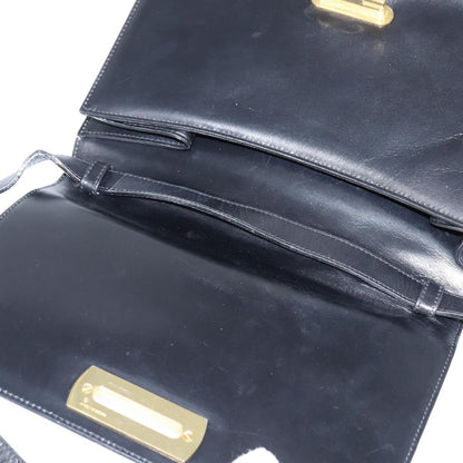 Salvatore Ferragamo Gancini Flap Shoulder bag Leather, BLACK, LEATHER, Shoulder bag