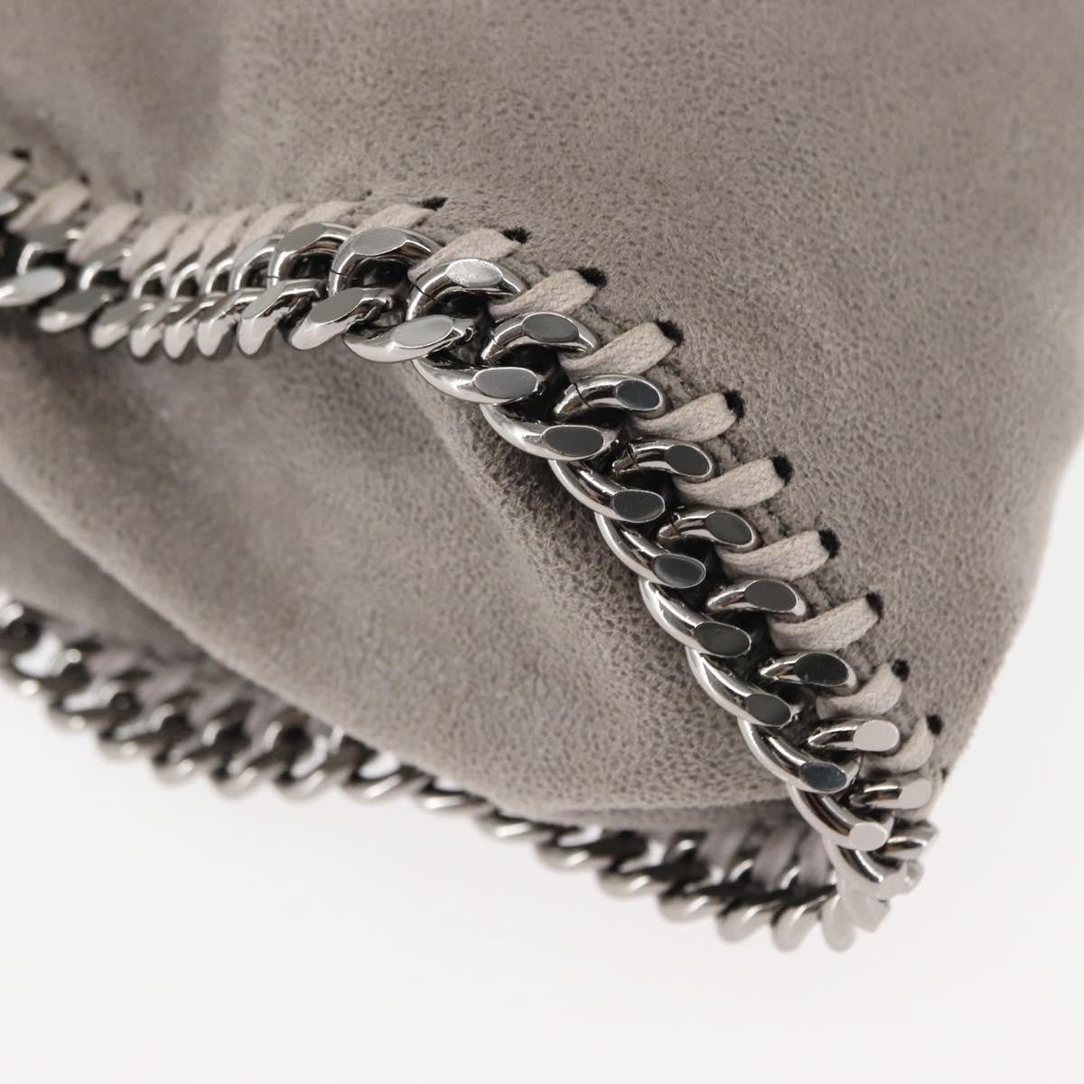 Stella McCartney Falabella Fold Over Crossbody Bag Suede, GRAY, SUEDE, Crossbody bag