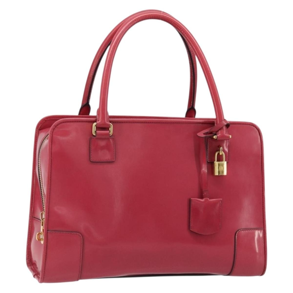 Loewe Amazona Bag Patent, Pink, Patent Leather, Handbag