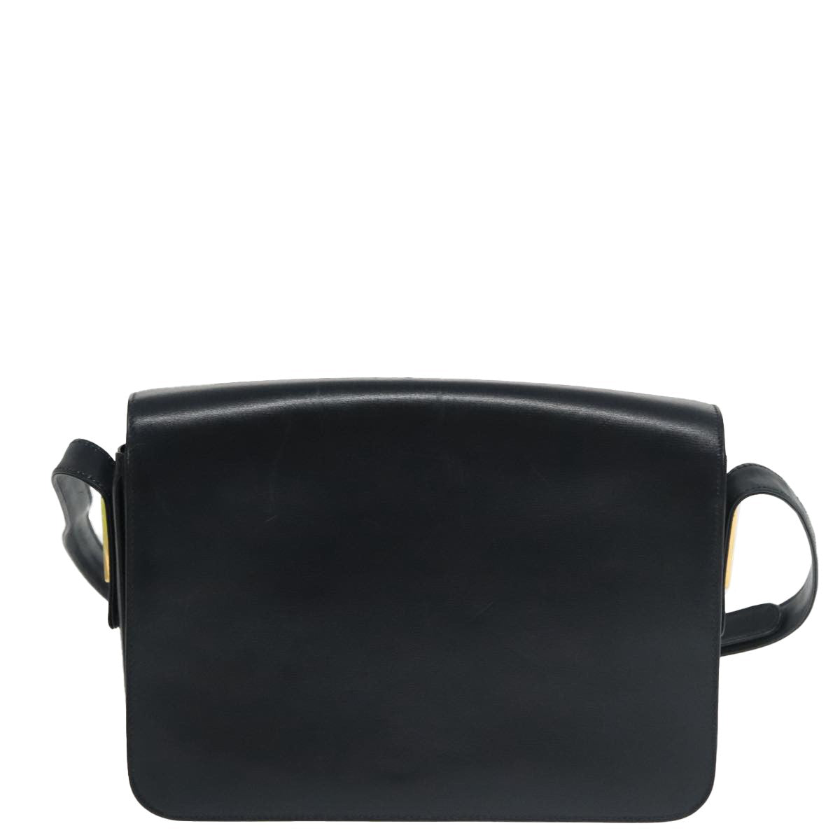 Gucci Vintage Shoulder Bag Leather, NAVY, LEATHER, Shoulder bag