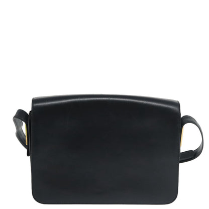 Gucci Vintage Shoulder Bag Leather, NAVY, LEATHER, Shoulder bag