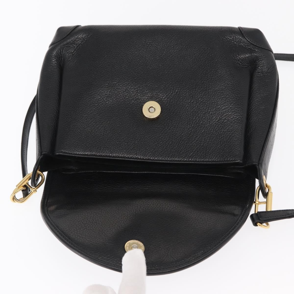 Gucci Vintage Flap Shoulder Bag Leather, BLACK, LEATHER, Shoulder bag