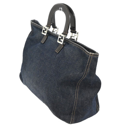 Fendi Vintage Open Tote Denim, BLUE, DENIM_JEANS, Tote bag