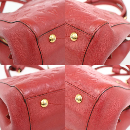Louis Vuitton Montaigne Handbag Monogram Empreinte Leather, RED, LEATHER, Handbag
