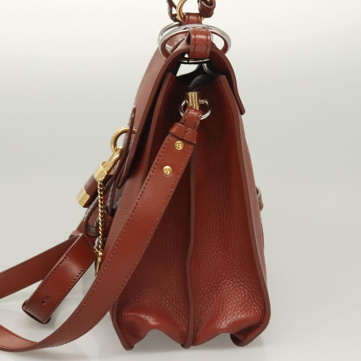Chloe Aby Day Bag Leather, BROWN, LEATHER, Handbag