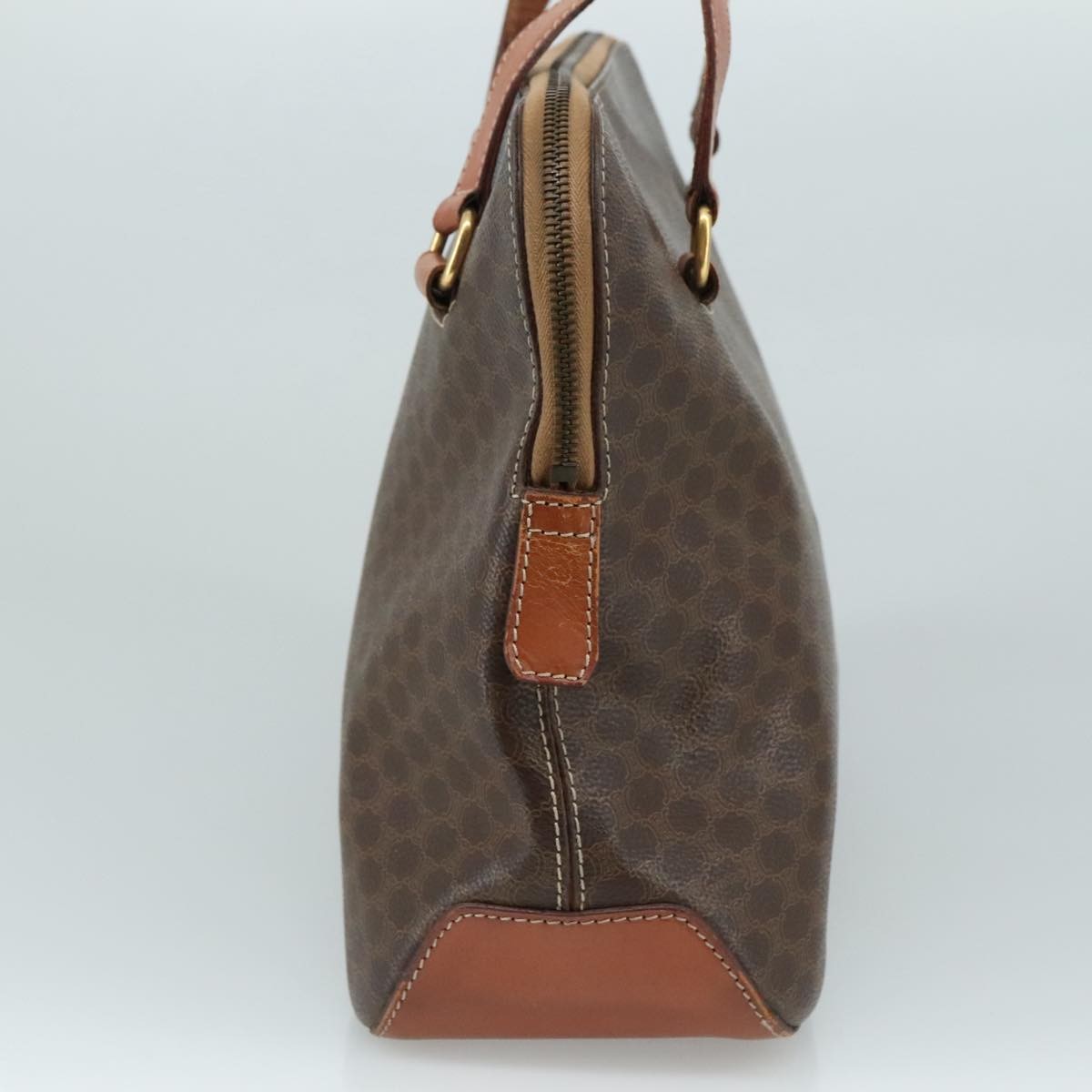 Celine Macadam Handbag Macadam with leather, BROWN, PVC, Handbag
