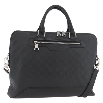 Louis Vuitton Avenue Soft Briefcase Damier Infini Leather, Black, Leather, Briefcase