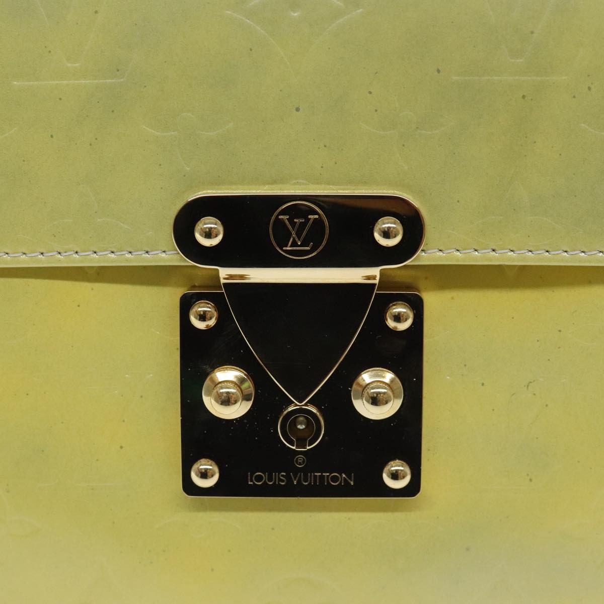 Louis Vuitton Spring Street NM Handbag Monogram Vernis with Monogram Canvas, BEIGE, PATENT_LEATHER, Handbag