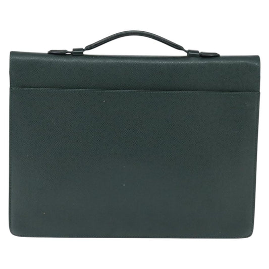 Louis Vuitton Serviette Kourad Briefcase Taiga Leather, GREEN, LEATHER, Briefcase