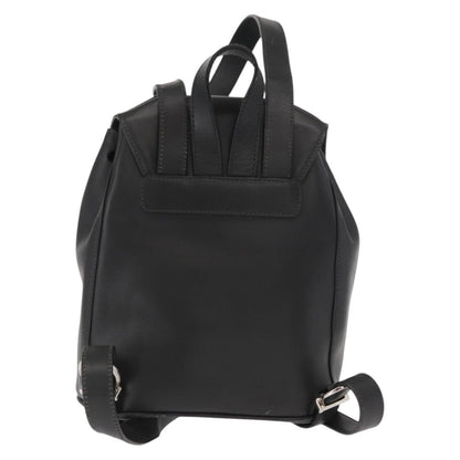 Salvatore Ferragamo Gancini Flap Drawstring Backpack Leather, BLACK, LEATHER, Backpack