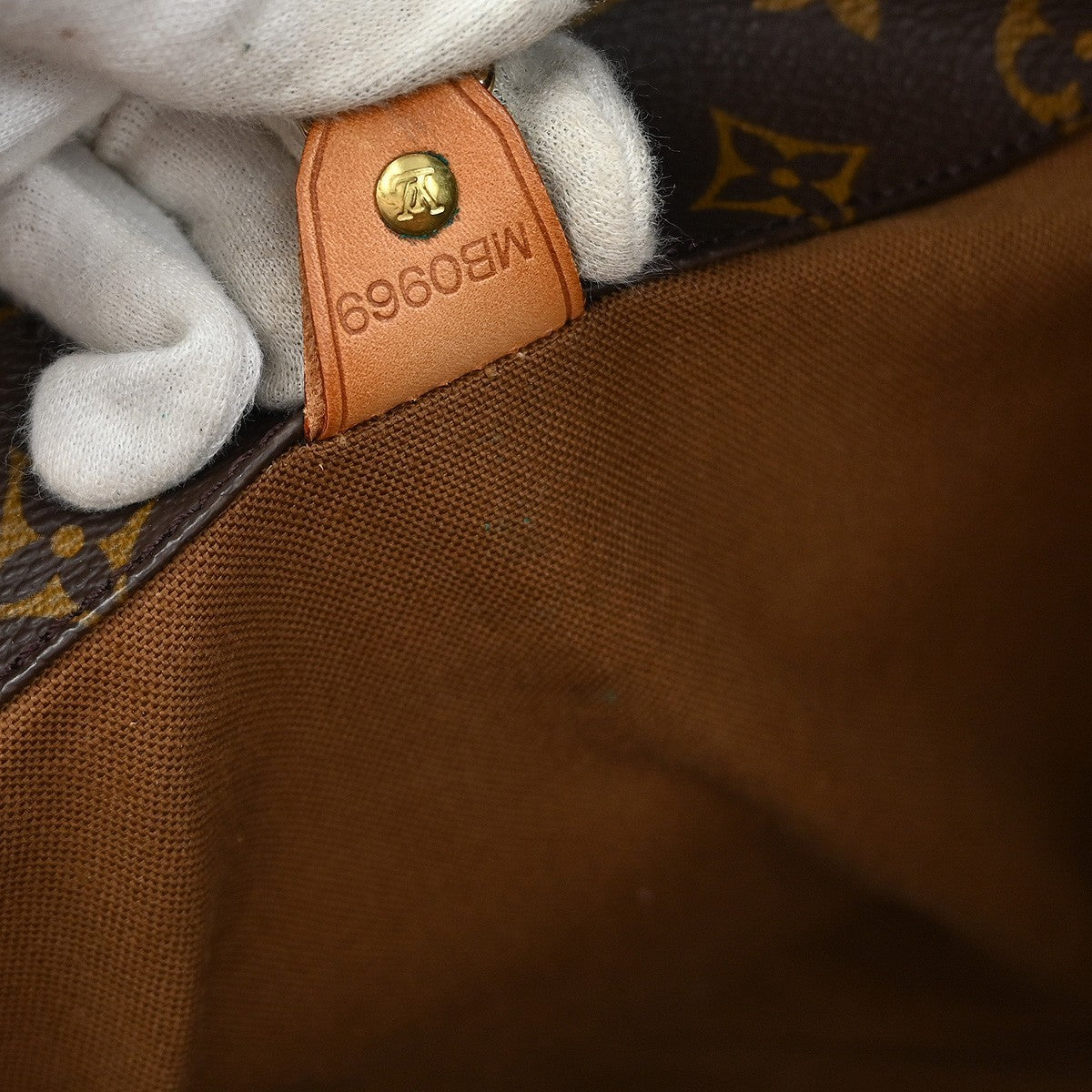 Louis Vuitton Shopping Sac Handbag Monogram Canvas, BROWN, CANVAS, Tote bag