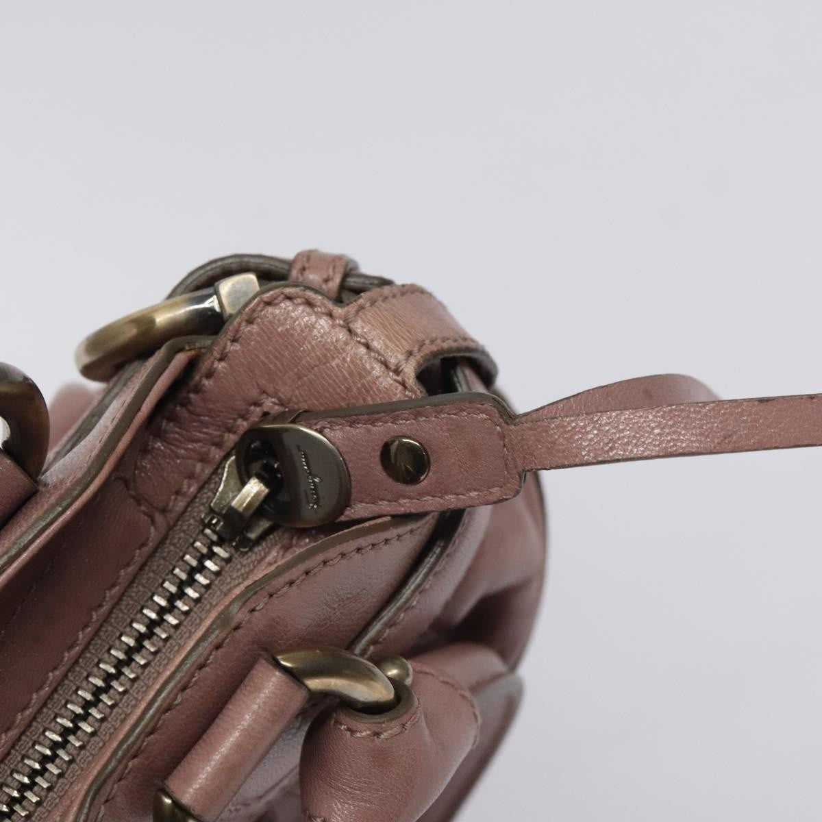 Salvatore Ferragamo Marisa Satchel Leather, PINK, LEATHER, Handbag