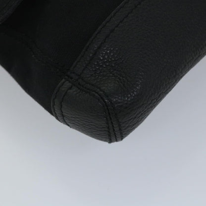 Balenciaga Flap Clutch Canvas with Leather, BLACK, CANVAS, Clutche & pouche
