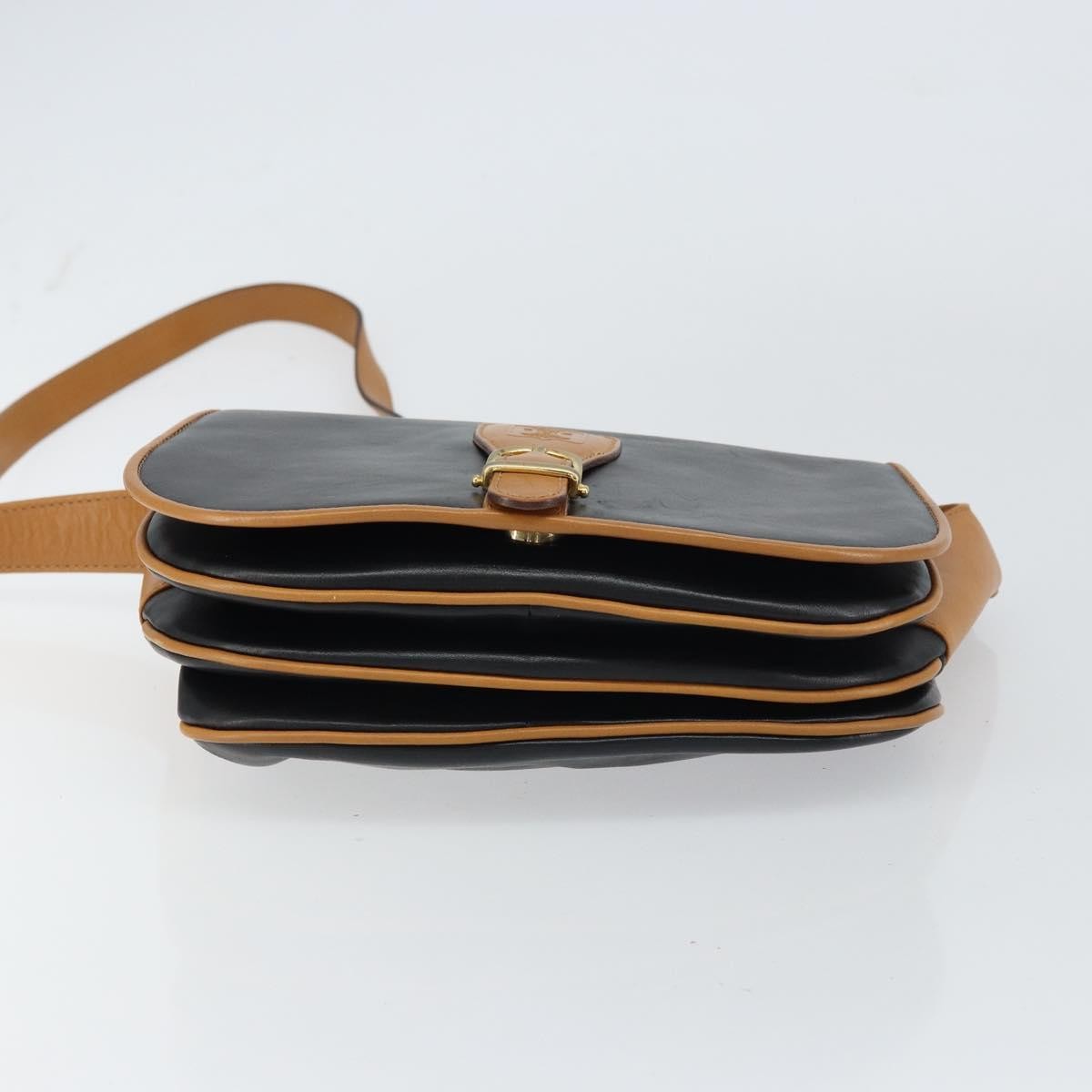 Celine Vintage Shoulder Bag Leather, BLACK, LEATHER, Shoulder bag