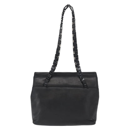 Salvatore Ferragamo Vintage Shoulder Bag Leather, BLACK, LEATHER, Shoulder bag