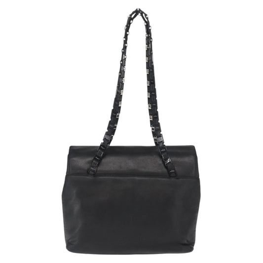 Salvatore Ferragamo Vintage Shoulder Bag Leather, BLACK, LEATHER, Shoulder bag