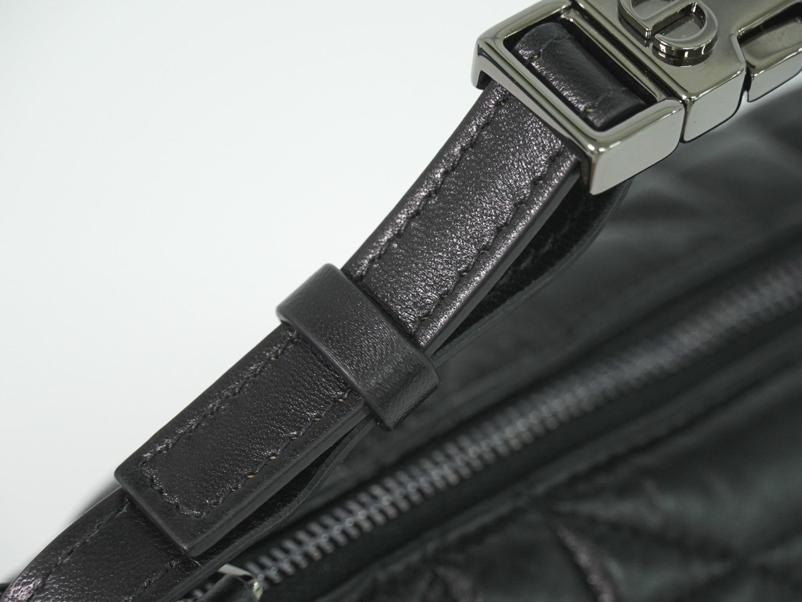 Christian Dior DiorTravel Nomad Pouch Macrocannage Quilt Calfskin, Black, Leather, Clutch