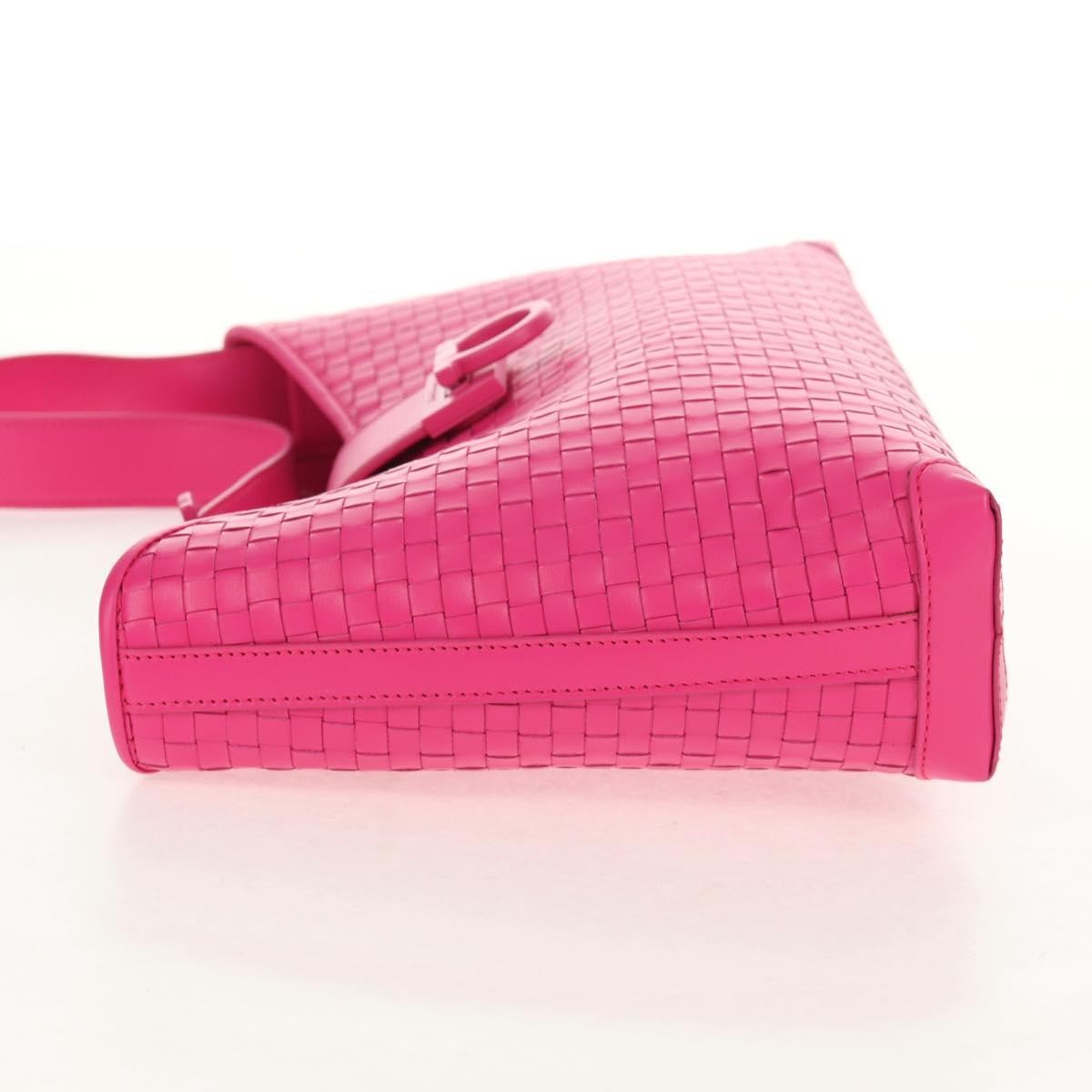 Salvatore Ferragamo Gancini Shoulder Bag Leather, PINK, LEATHER, Shoulder bag