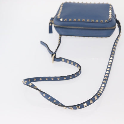 Valentino Garavani Rockstud Camera Crossbody Bag Leather, BLUE, LEATHER, Clutche & pouche