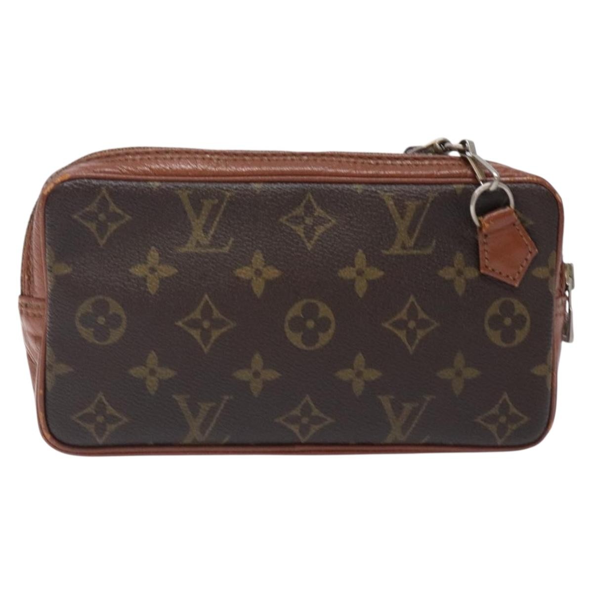 Louis Vuitton Monogram Clutch Monogram Canvas, BROWN, CANVAS, Clutche & pouche