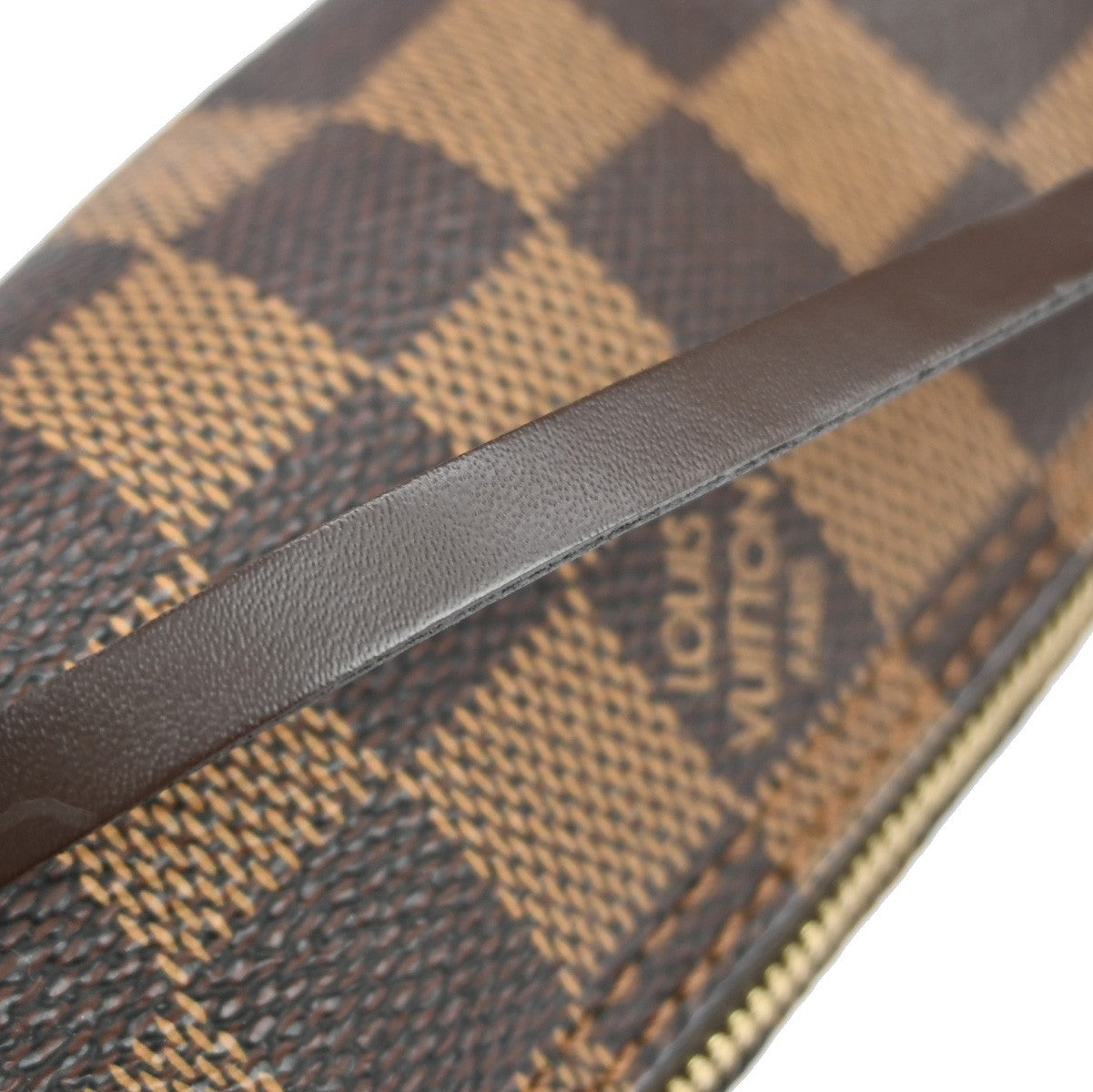 Louis Vuitton Papillon Pochette Damier, BROWN, CANVAS, Clutche & pouche