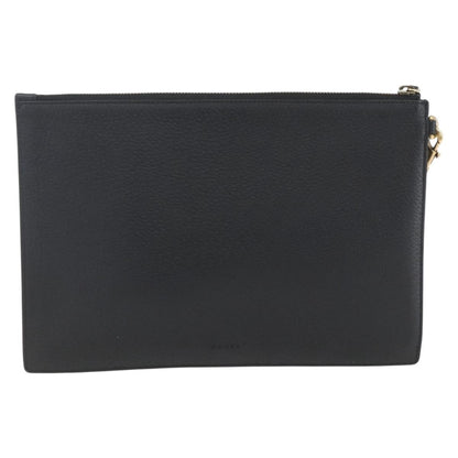 Gucci GG Marmont Pouch Leather, Black, Leather, Clutch