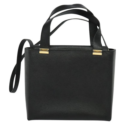 Salvatore Ferragamo Vintage Handbag Leather, BLACK, LEATHER, Handbag