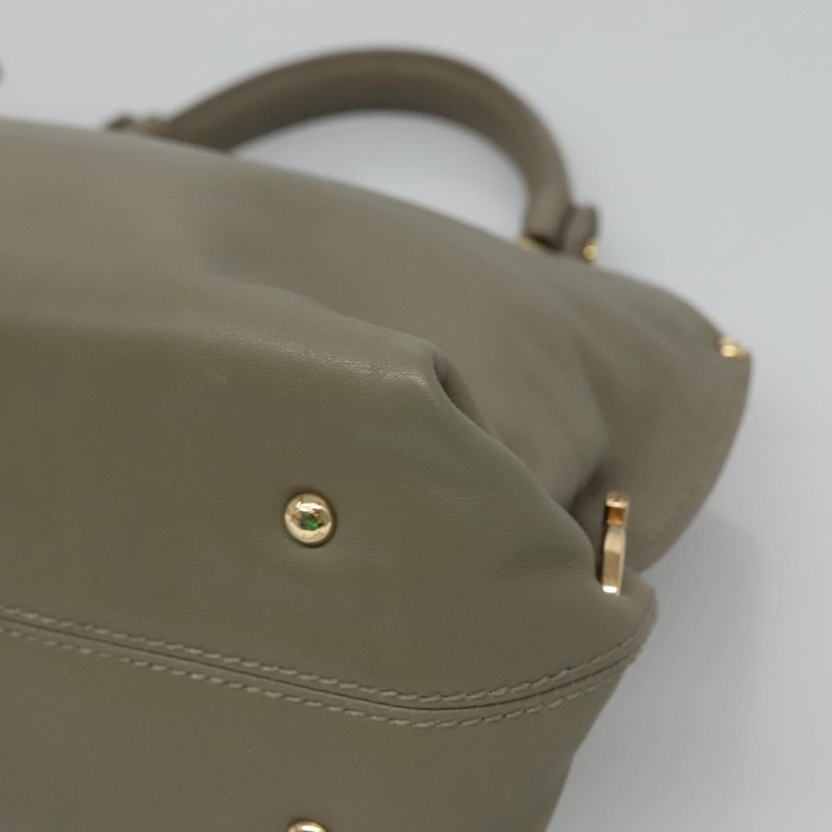 Salvatore Ferragamo Sofia Satchel Smooth Leather, GRAY, LEATHER, Handbag