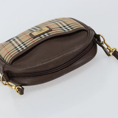 Burberry Nova check Shoulder bag Canvas, BEIGE, CANVAS, Shoulder bag