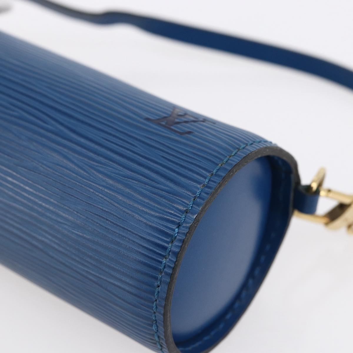 Louis Vuitton Soufflot Pochette Epi Leather, BLUE, LEATHER, Clutche & pouche