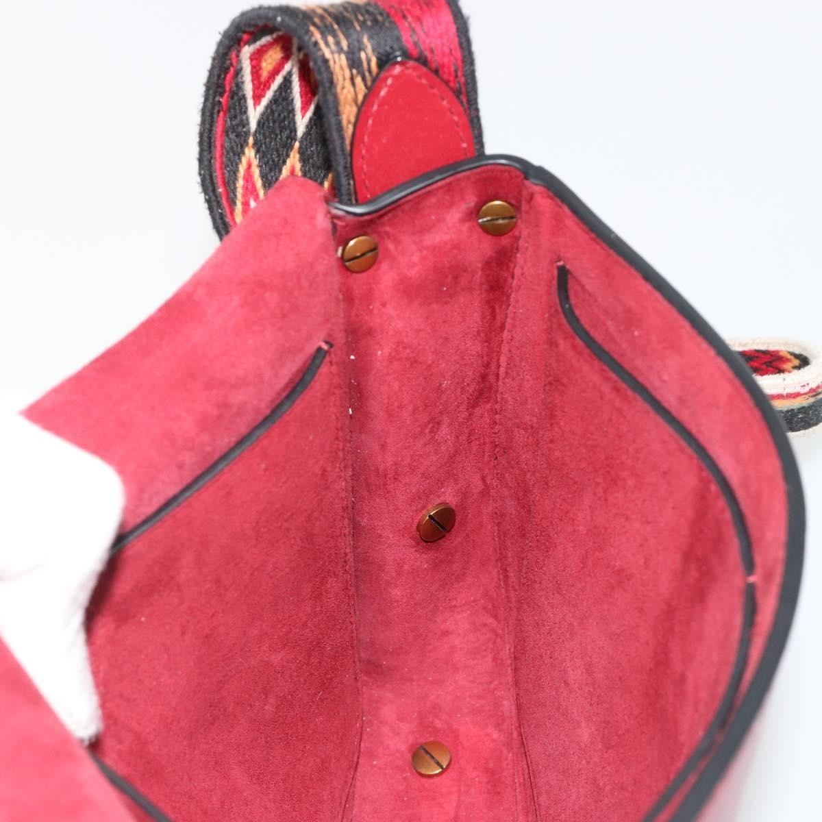 Christian Dior Diorodeo Flap Bag Leather, Red, Leather, Shoulder Bag