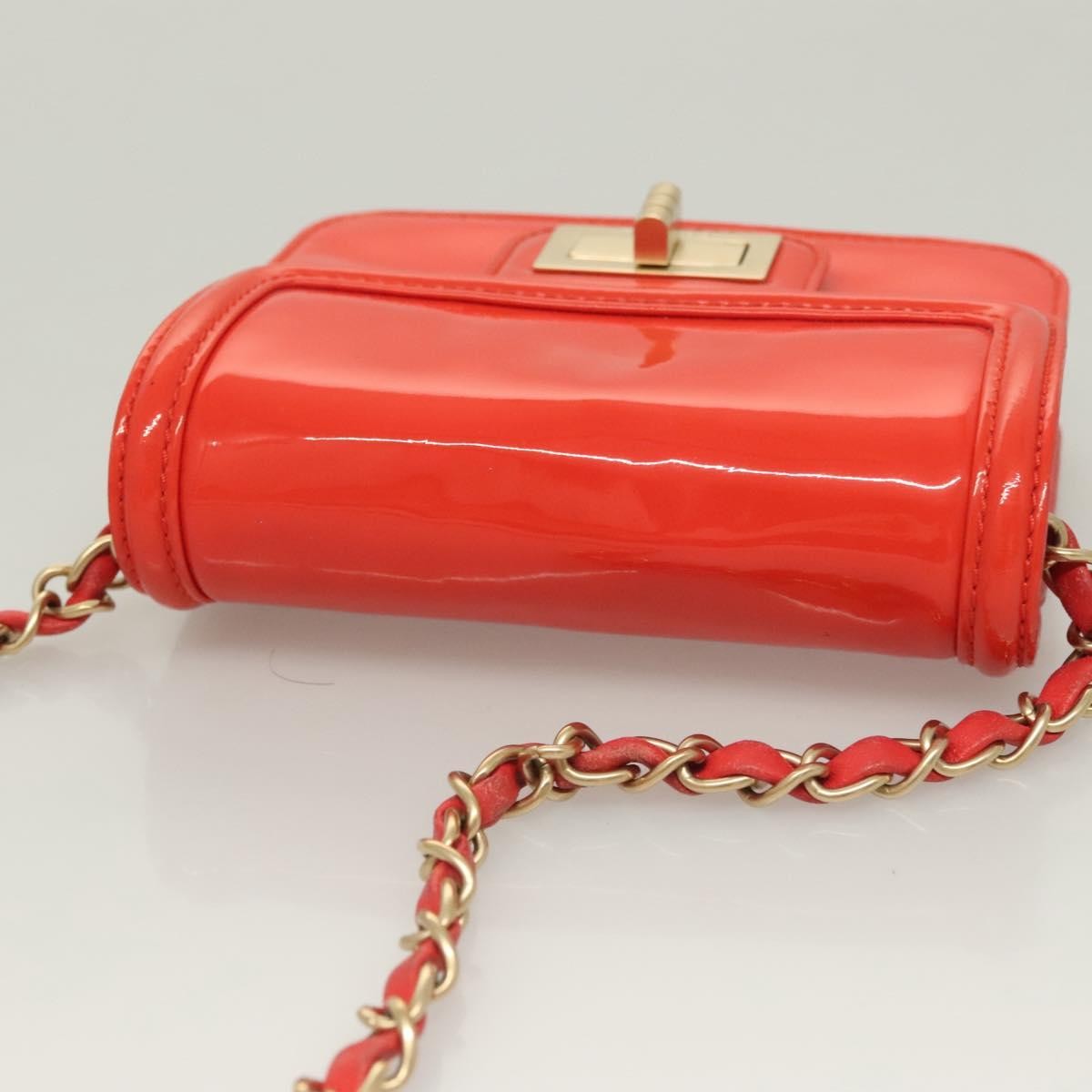 Chanel Reissue 2.55 Square Zip Around Card Holder Wallet Quilted Aged Calfskin, ORANGE, PATENT_LEATHER, Wallets