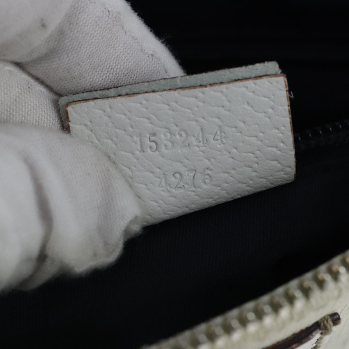 Gucci Sherry line shoulder bag Canvas, White, PVC, Shoulder Bag